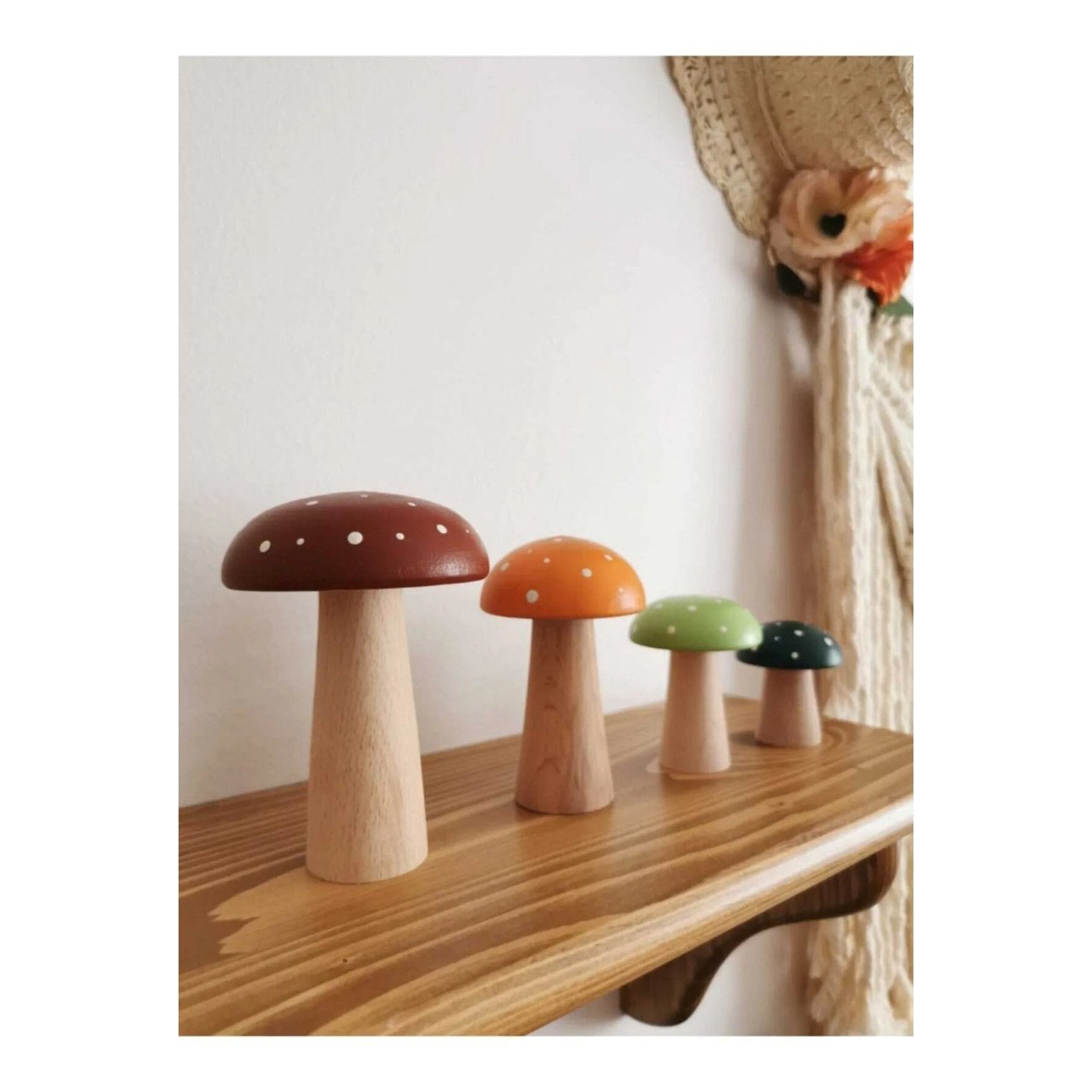 Wooden Vintage Mushroom Toy - TilianKids