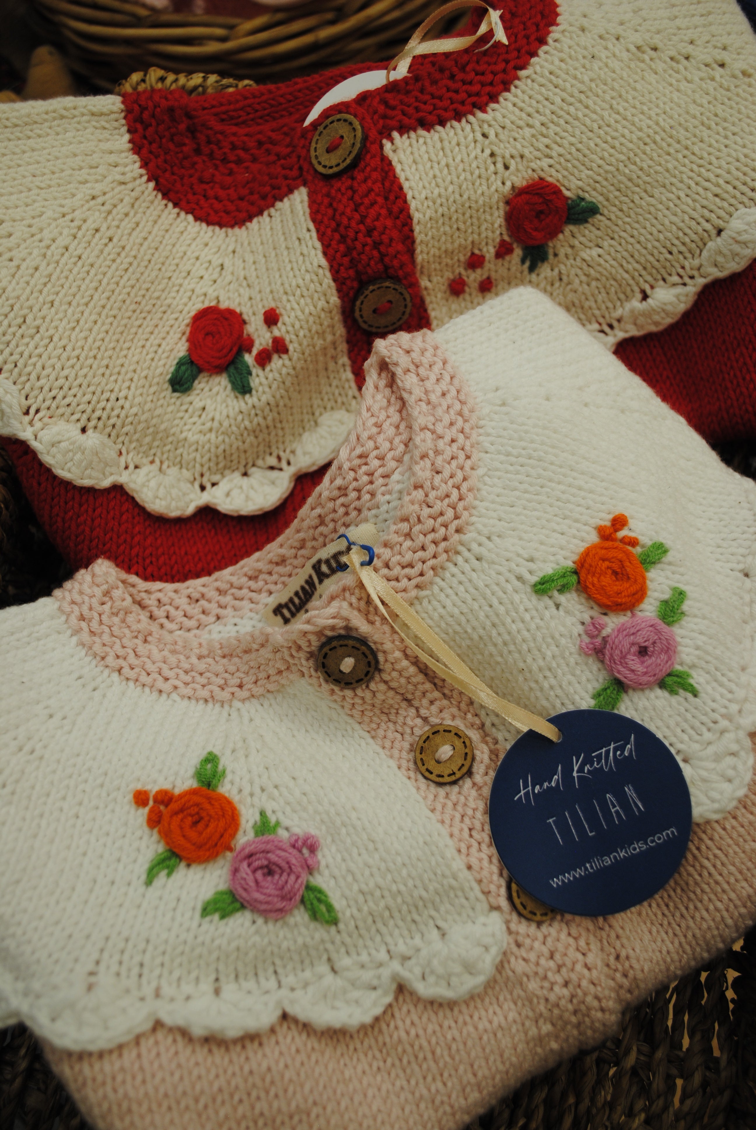 Josette - Elegant baby girl cardigan in pastel tones
