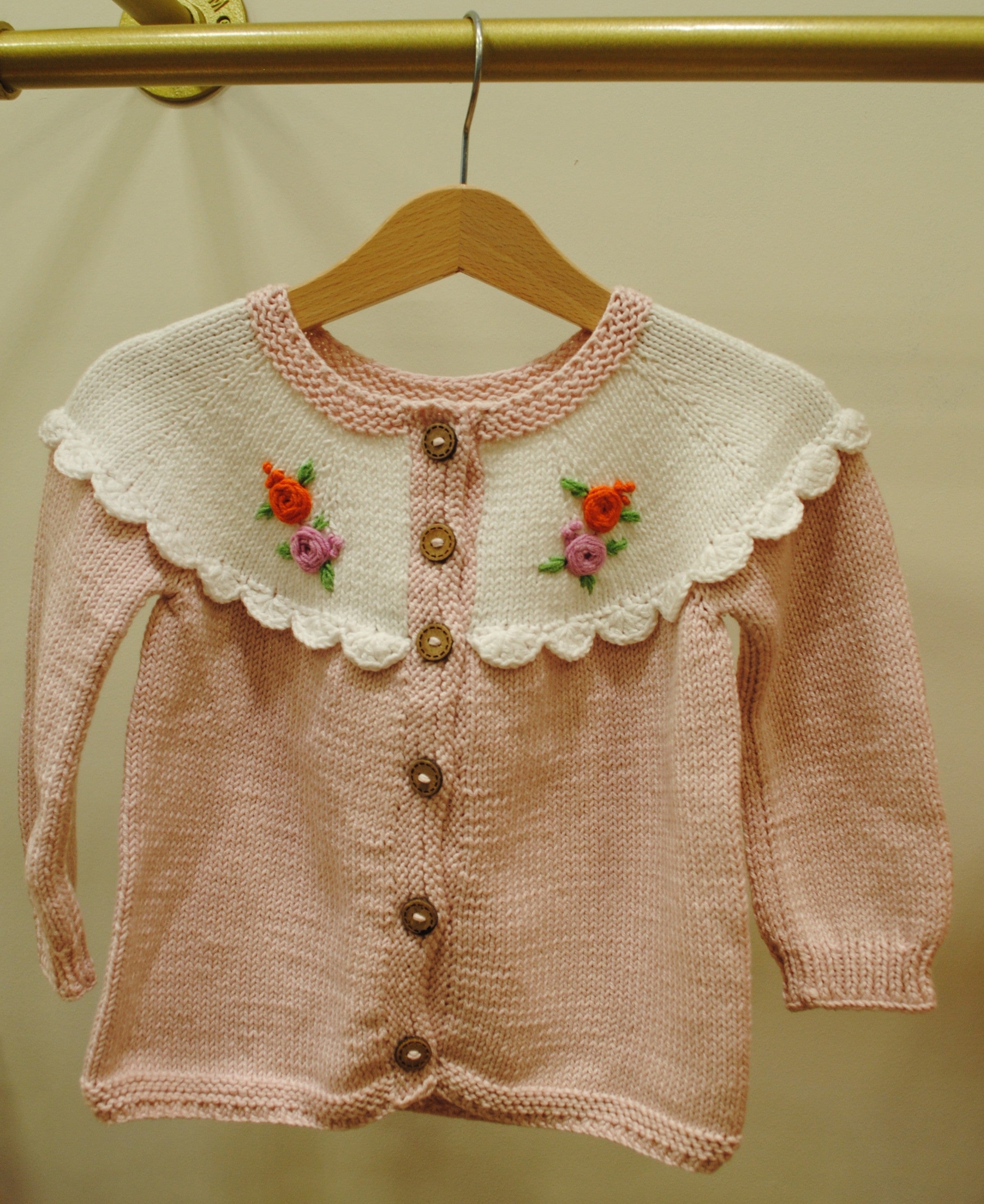 Josette - Elegant baby girl cardigan in pastel tones