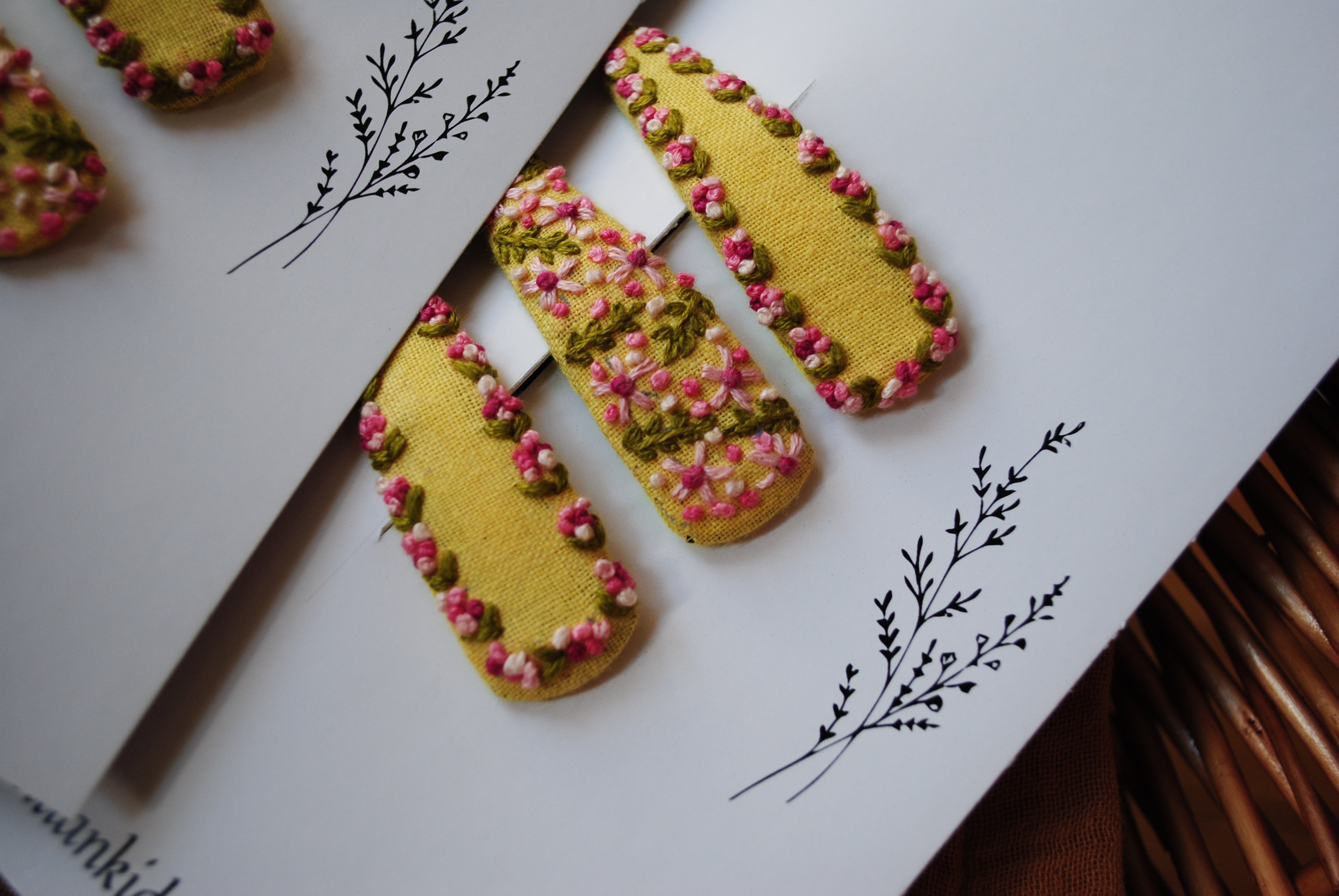 Whimsy fields hair clip set