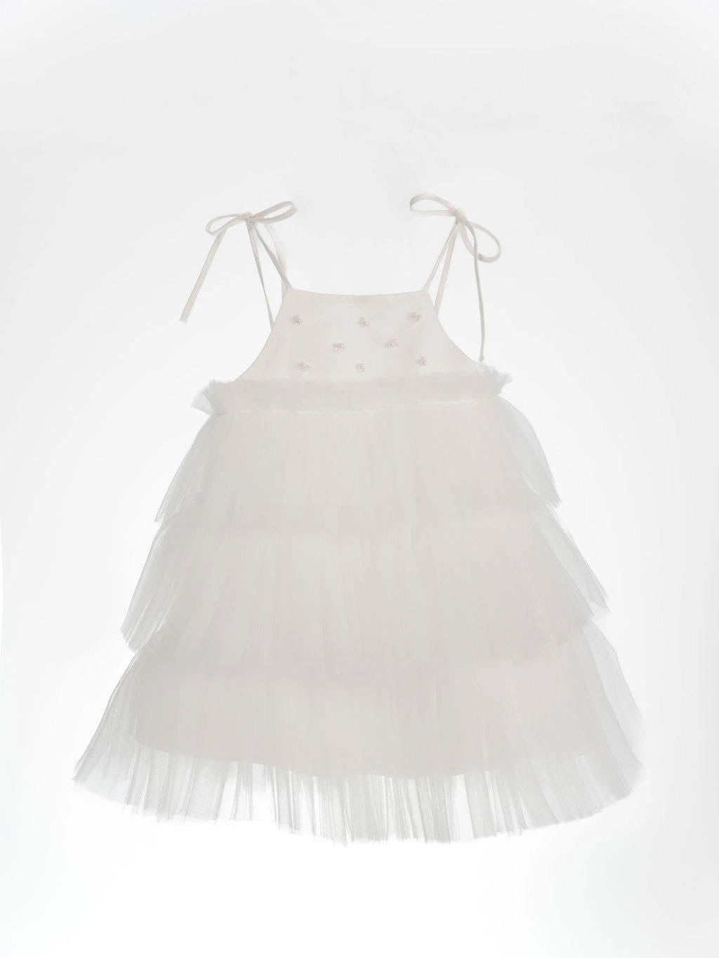 Silk-Embellished Flower Girl Dress