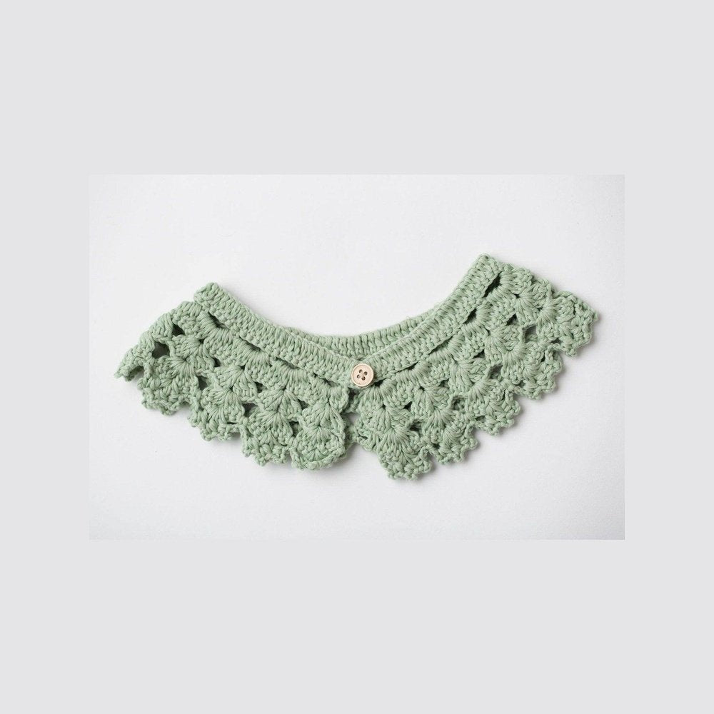 Detachable Crochet Collar TilianKids green 0-12 months 