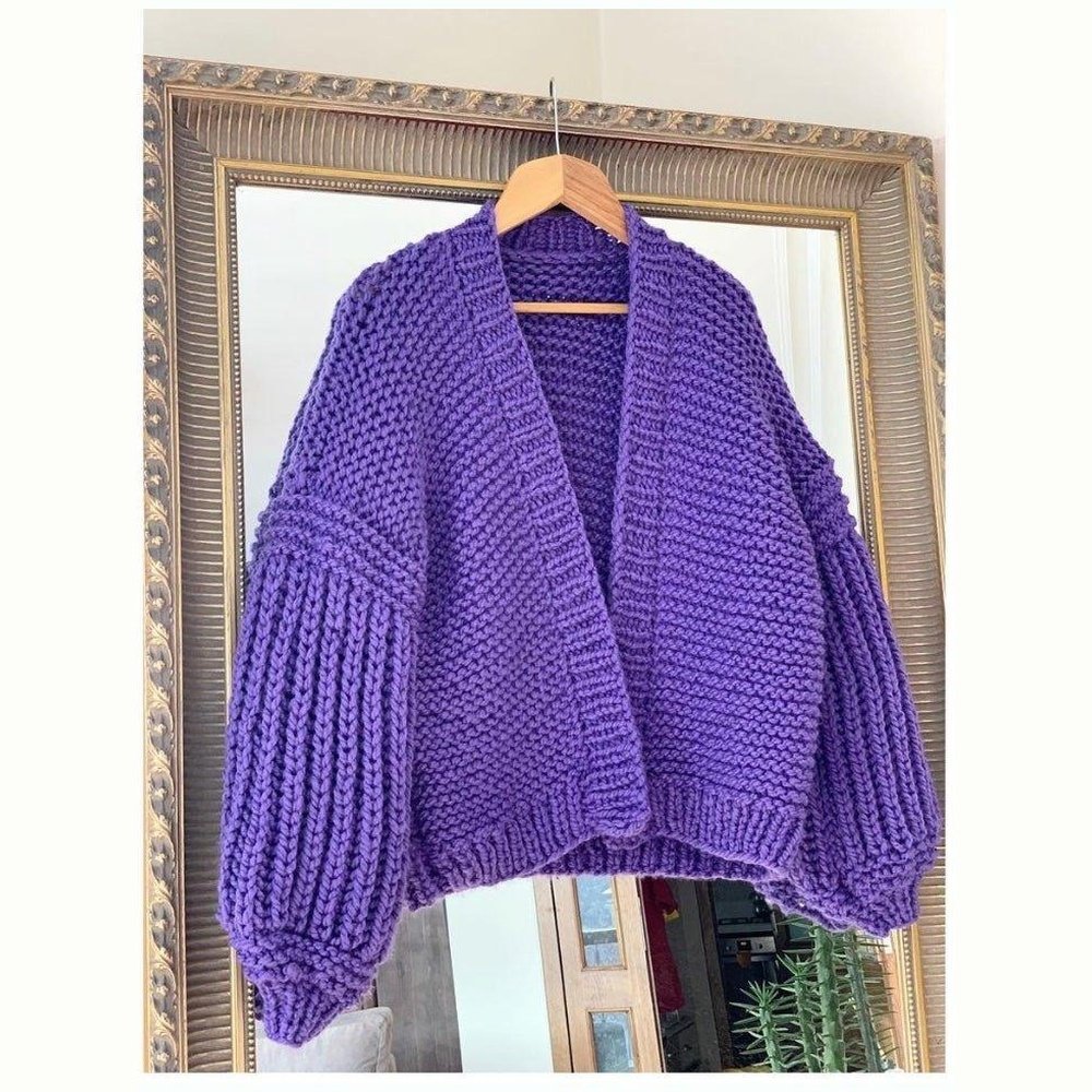 Hand Knitted Chunky Adult Cardigan - TilianKids